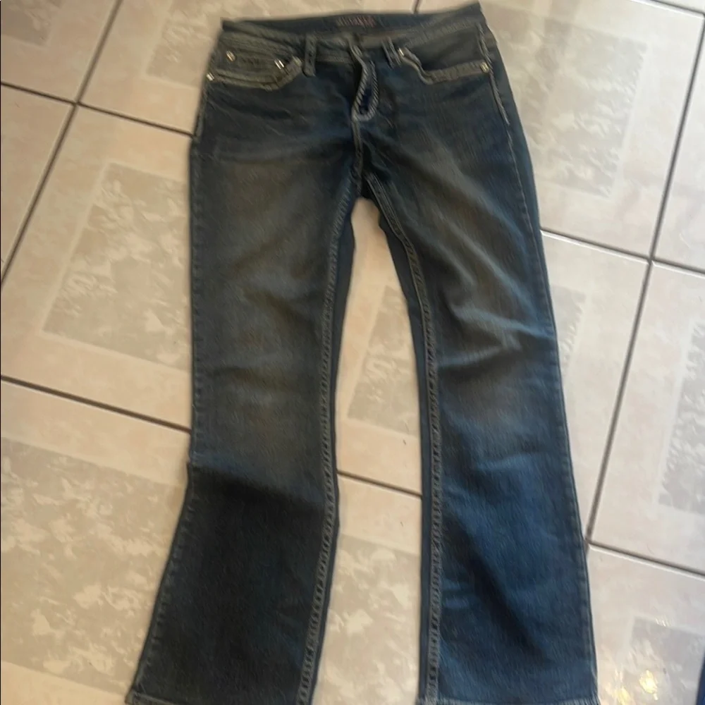 Women Shyanne Blue Boot Cut Jeans with Classic Stitching